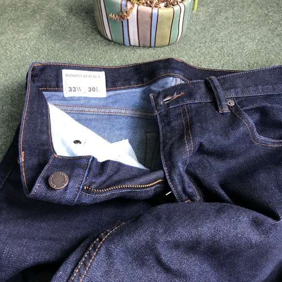 Banana Republic 33x29 Slim Dark Wash Jean - Picture 4 of 5